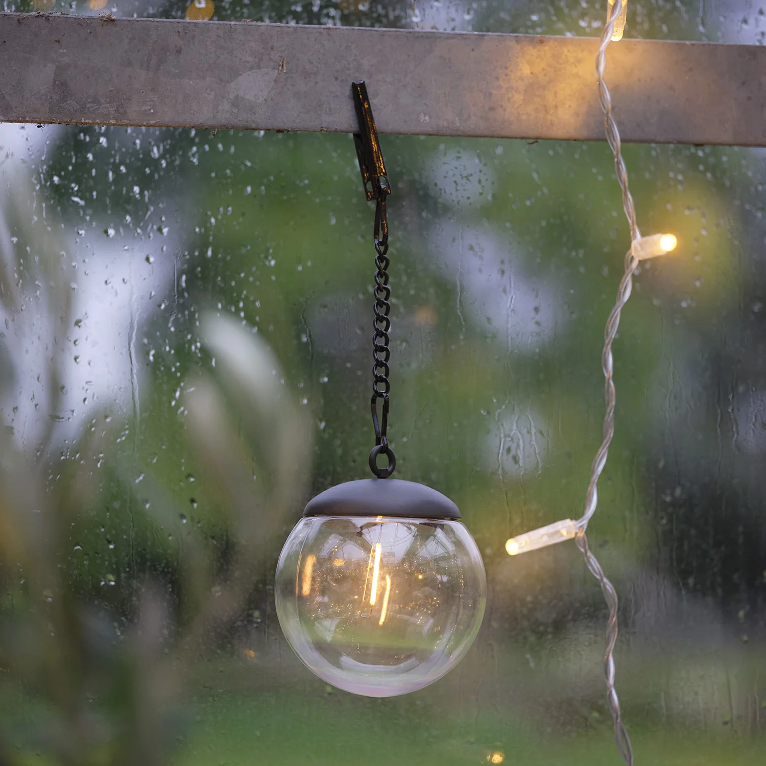 3 Globe Filament Solar Hanging Lanterns - Image 2