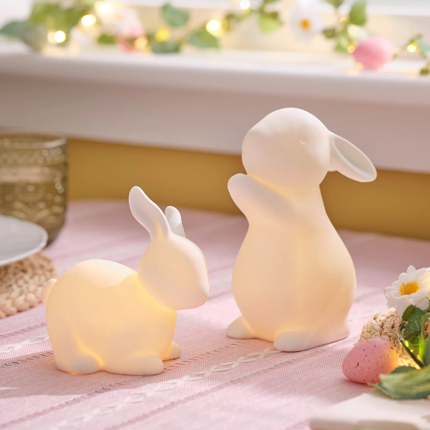 Happy & Hoppy 2 Porcelain Bunny Decorations - Image 4