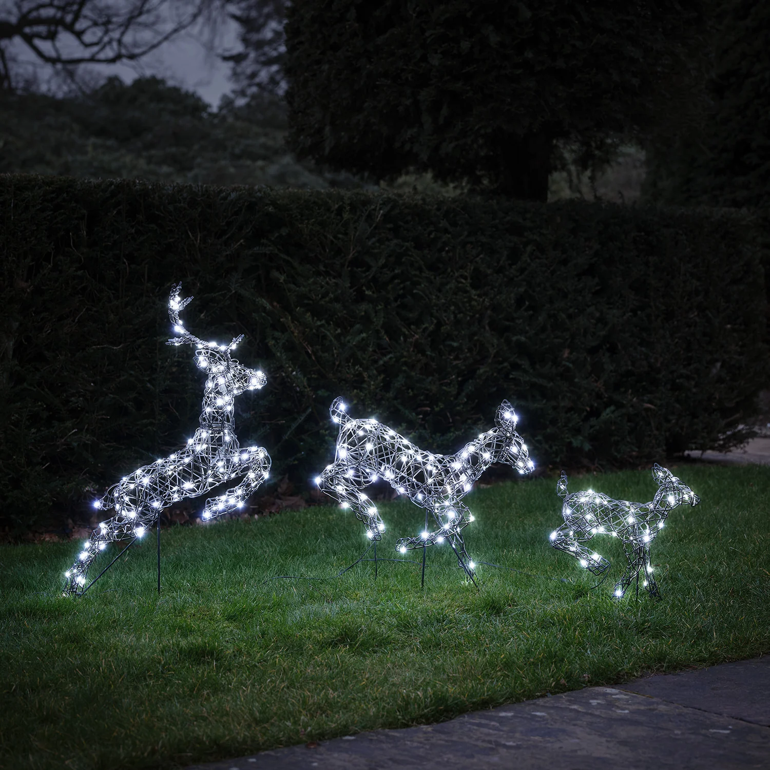 Harlow Leaping Light Up Reindeer Family - Image 2