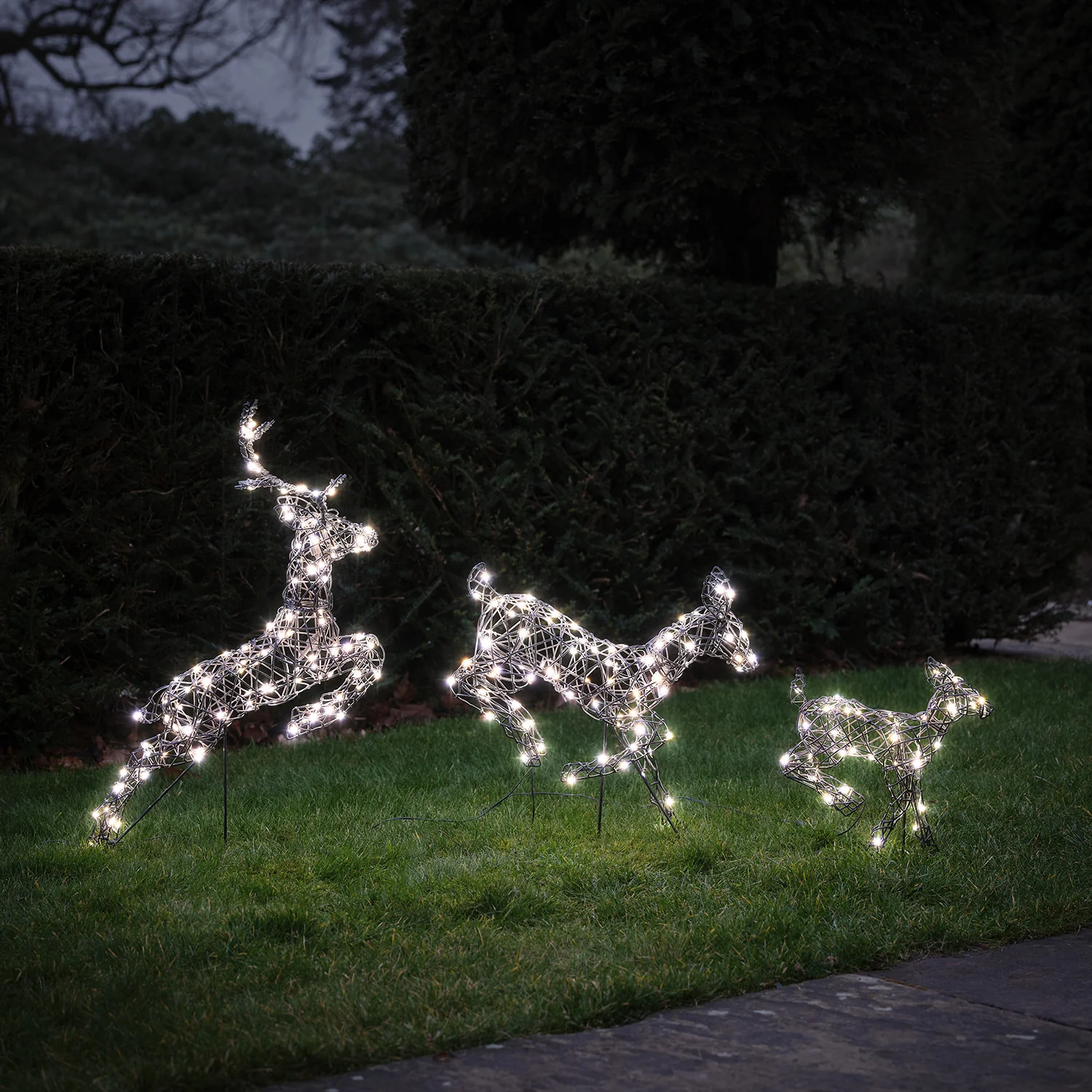Harlow Leaping Light Up Reindeer Family - Image 3