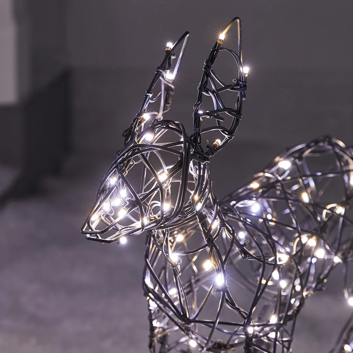 Set of 3 Regular Harlow Rattan Dual Colour LED Light Up Reindeer Family - Image 15