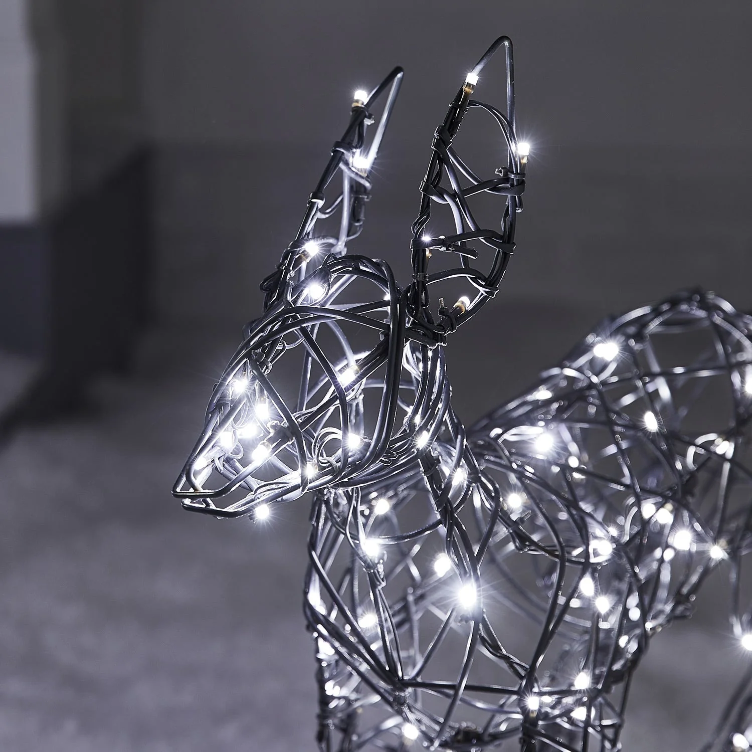 Set of 3 Regular Harlow Rattan Dual Colour LED Light Up Reindeer Family - Image 17