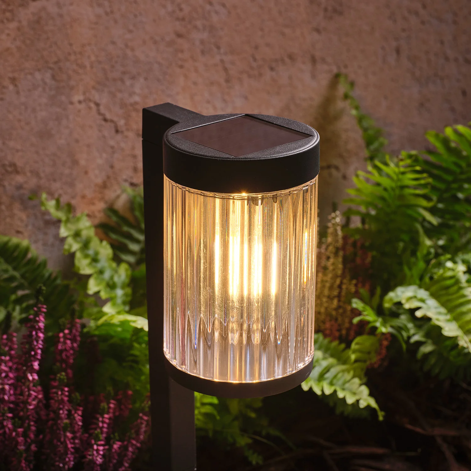 Set of 2 Holkham Fluted Solar Stake Lights - Image 2