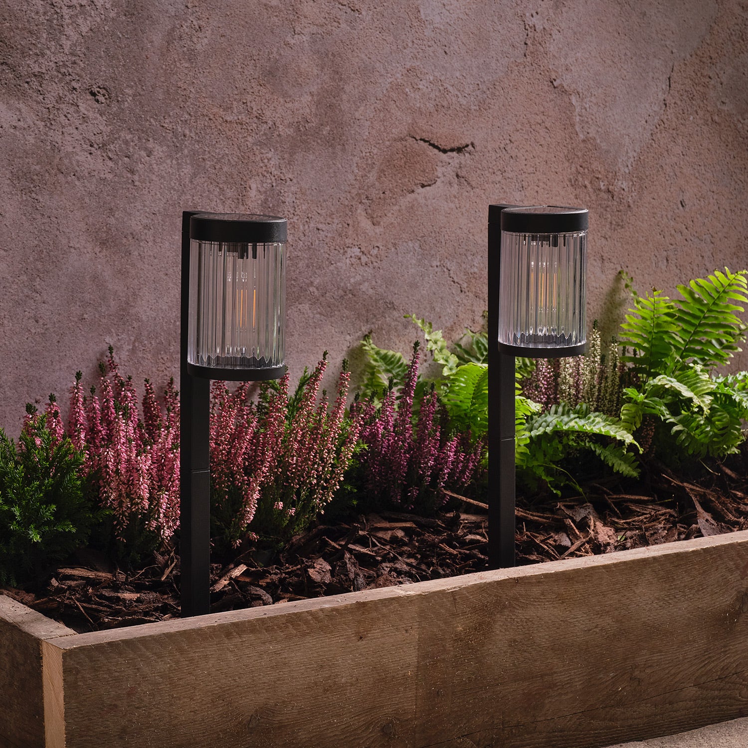 Set of 2 Holkham Fluted Solar Stake Lights - Image 3