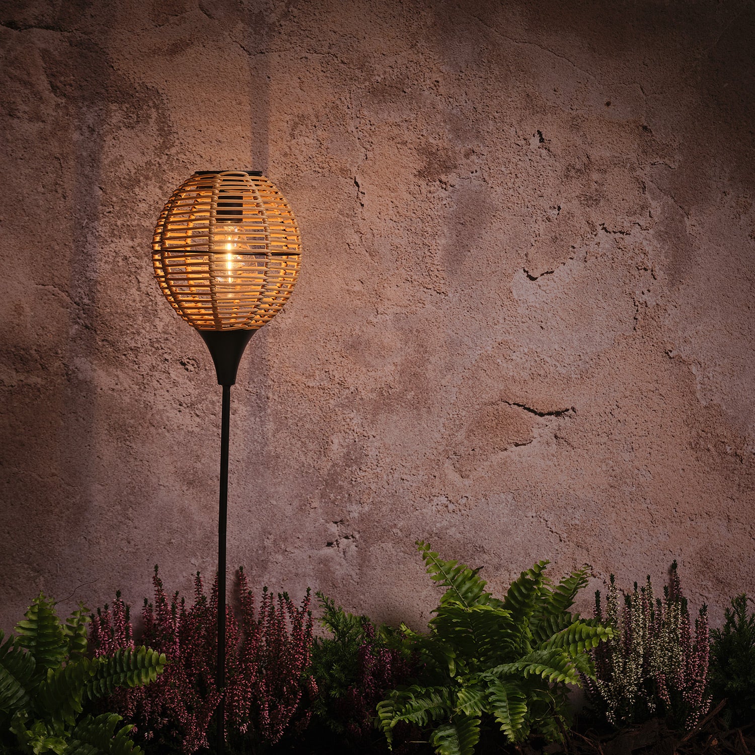 Hygge Wicker Style Solar Stake Light - Image 2