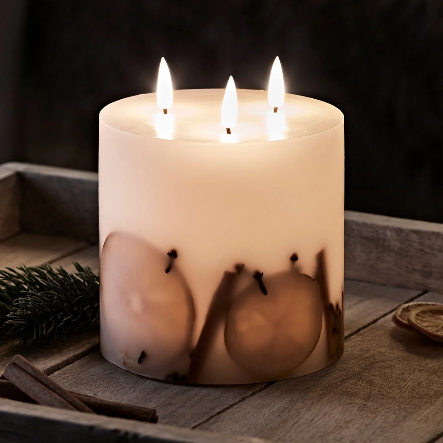 TruGlow® LED 3 Wick Winter Candle - Image 4