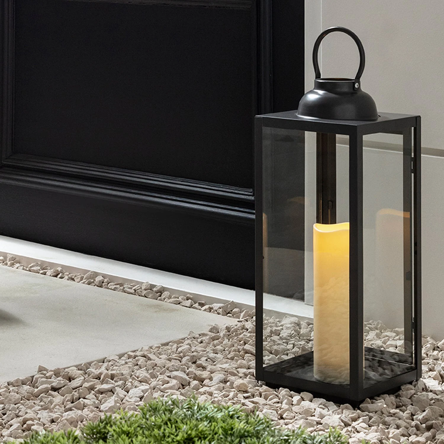 Large Slate Grey Garden Lantern - Image 5