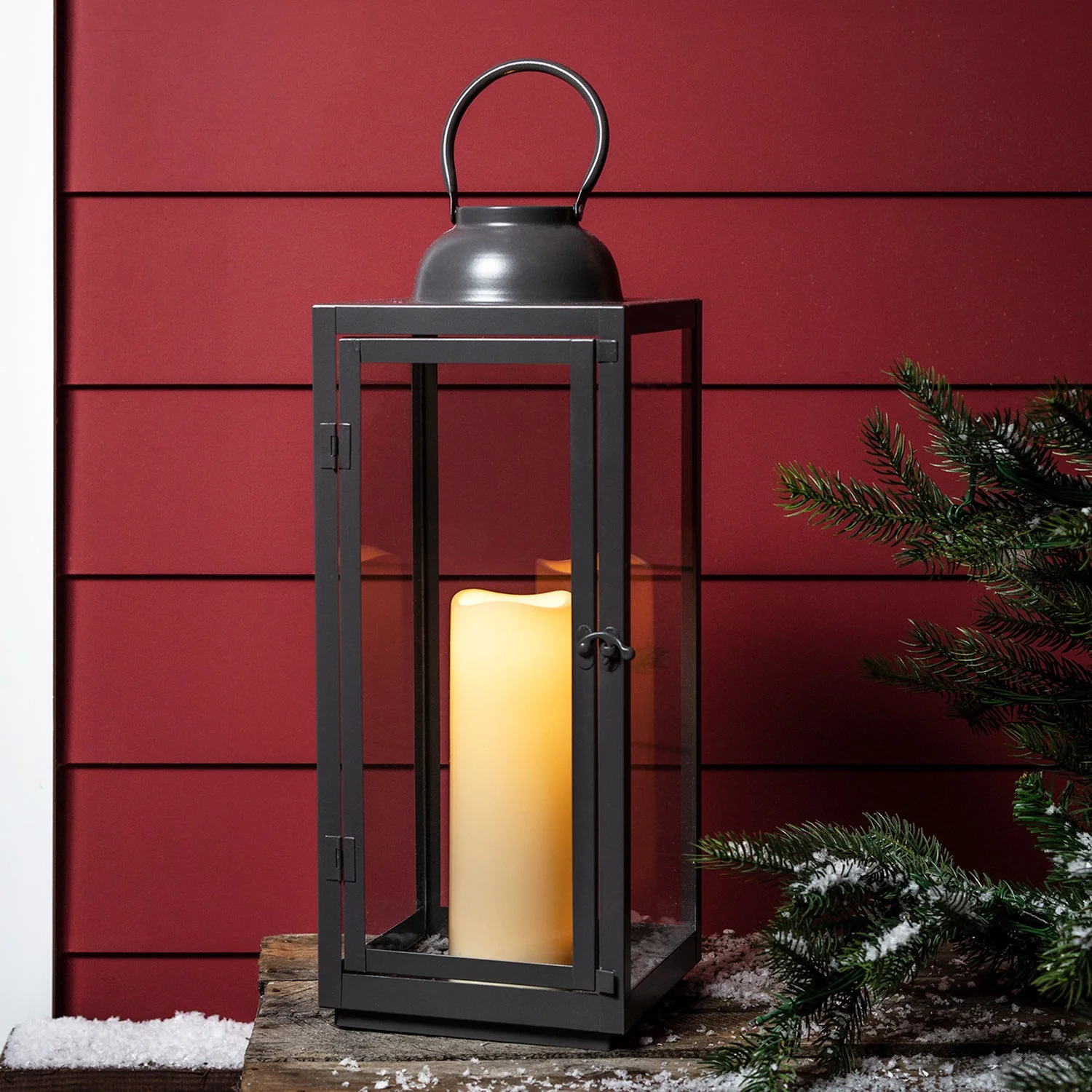 Large Slate Grey Garden Lantern - Image 6