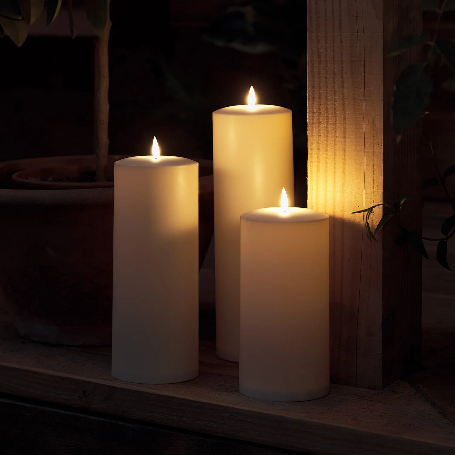 Large TruGlow® Waterproof Outdoor Candle Trio - Image 4