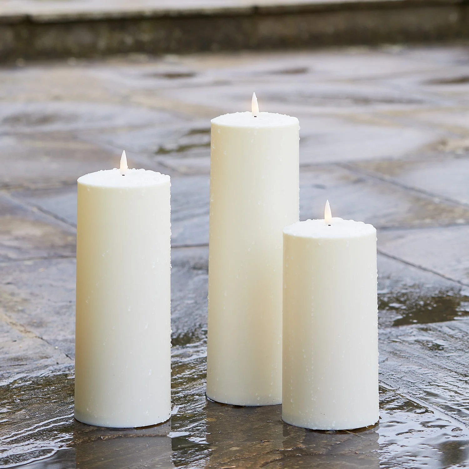 Large TruGlow® Waterproof Outdoor Candle Trio - Image 7