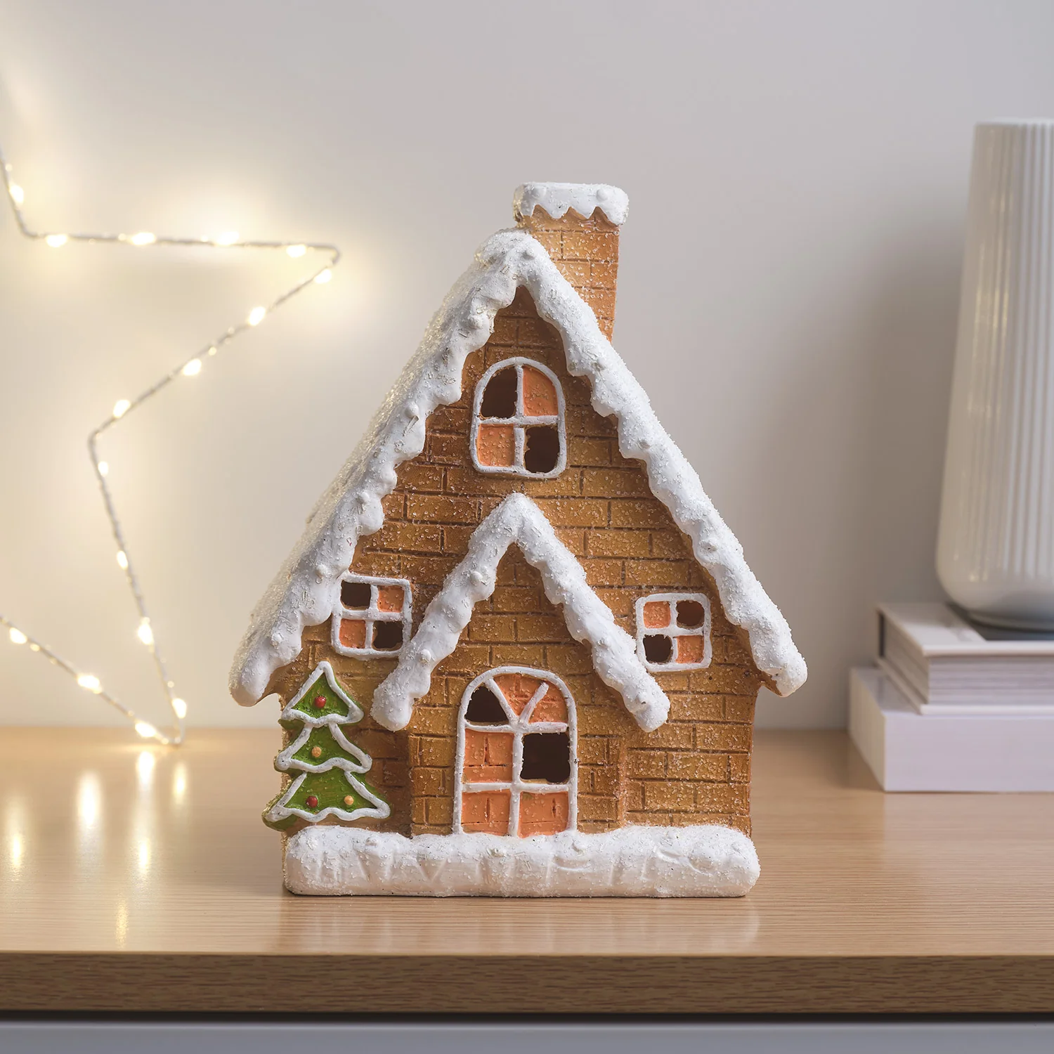 Light Up Gingerbread House Christmas Decoration - Image 2