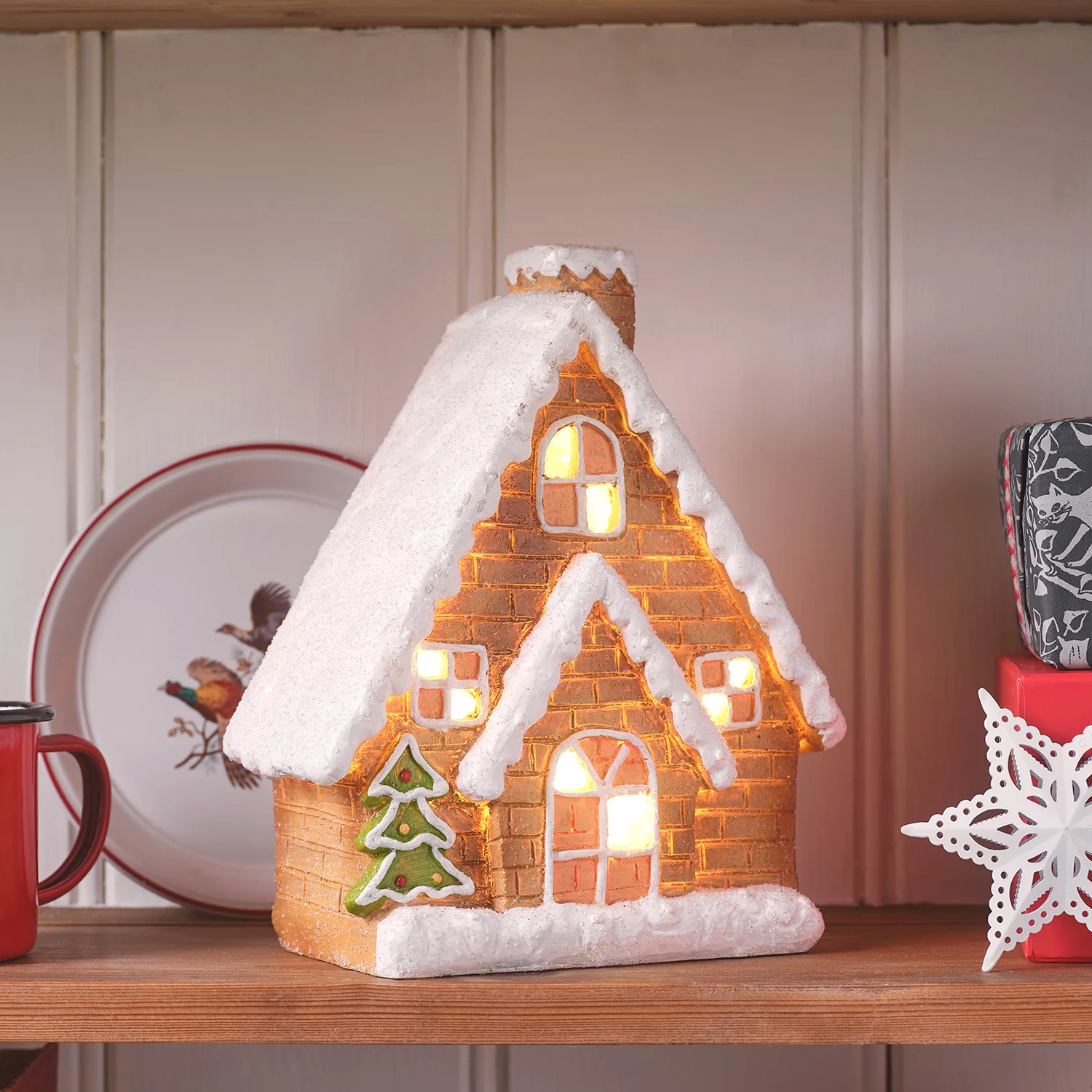 Light Up Gingerbread House Christmas Decoration - Image 3