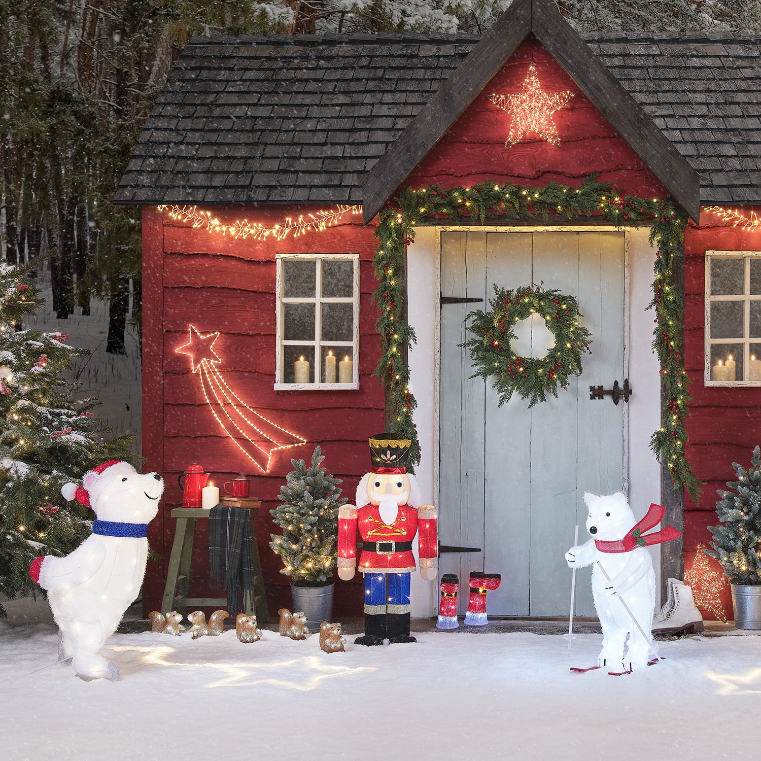 91cm Nutcracker Light Up Christmas Figure - Image 3