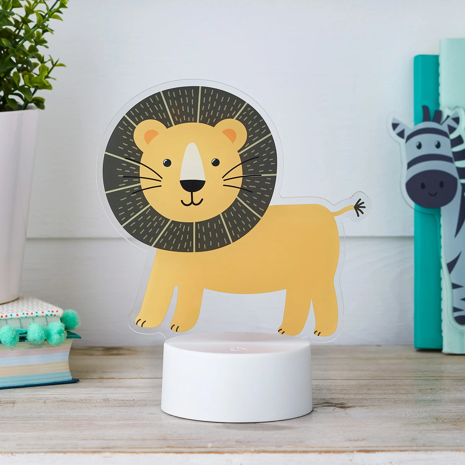 2-in-1 Lion & Zebra USB Children's Light - Image 5