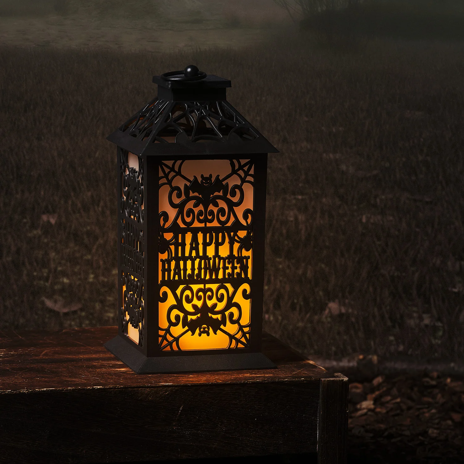 Flickering Flame LED Halloween Lantern - Image 2