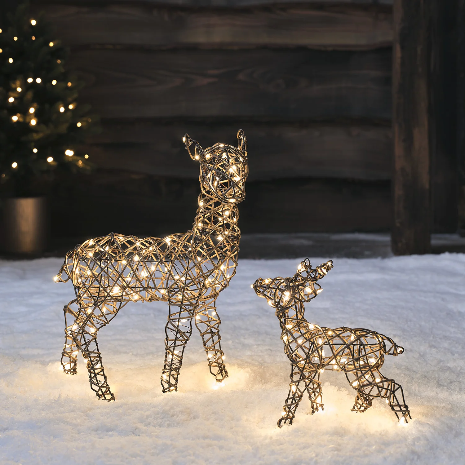 56cm Mini Studley LED Light Up Reindeer Family - Image 4