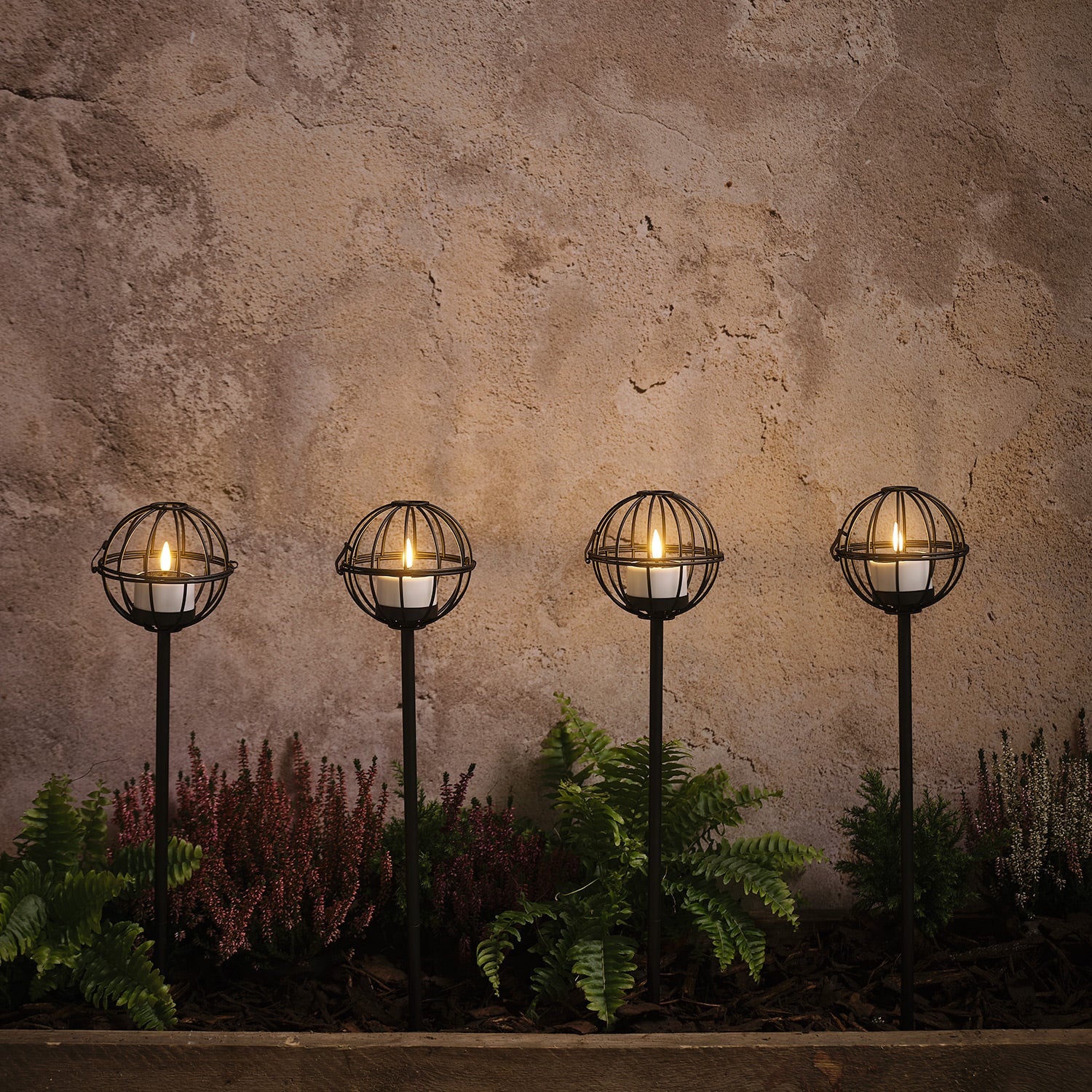 4 Outdoor TruGlow® Votive Candle Solar Stake Lights - Image 3