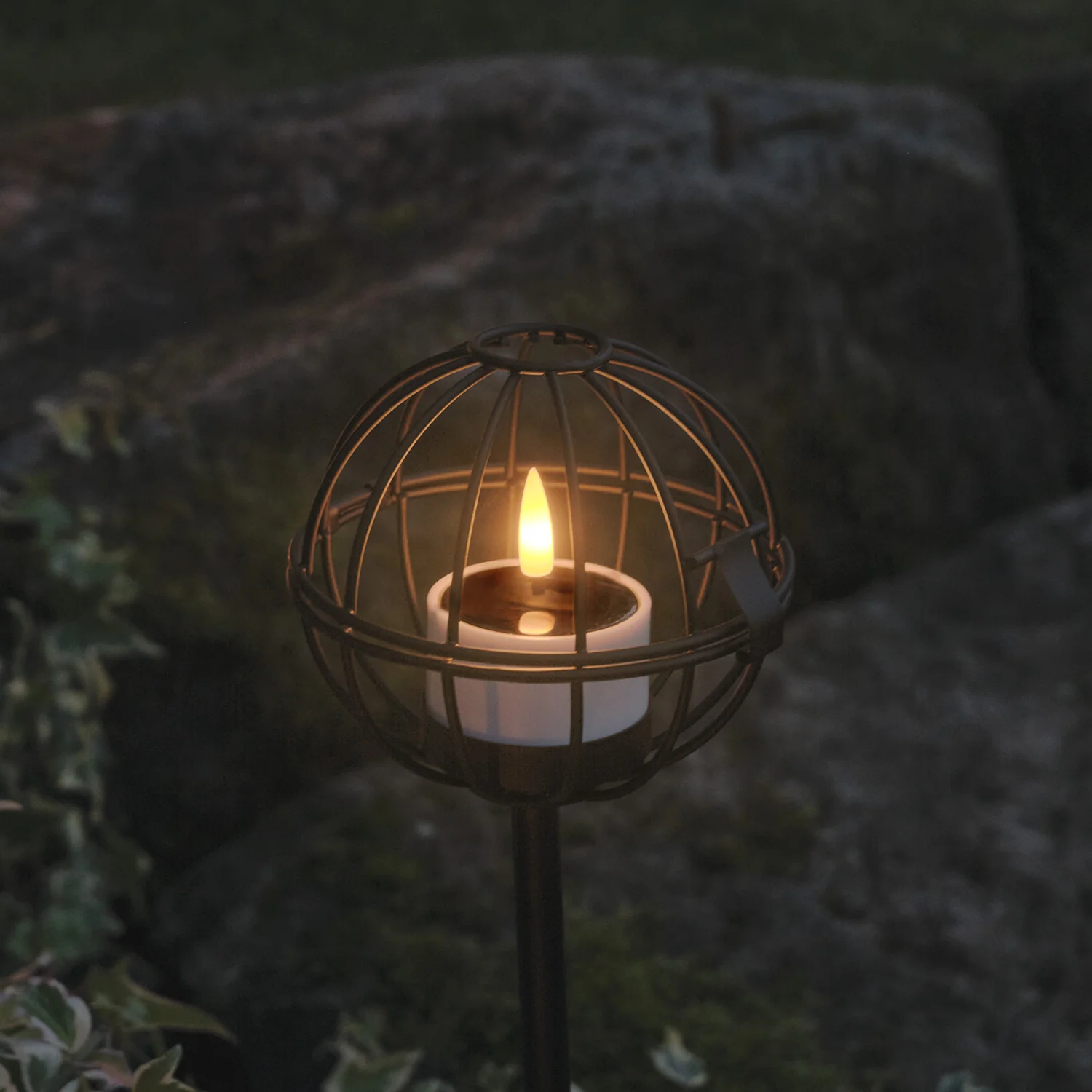 4 Outdoor TruGlow® Votive Candle Solar Stake Lights - Image 5