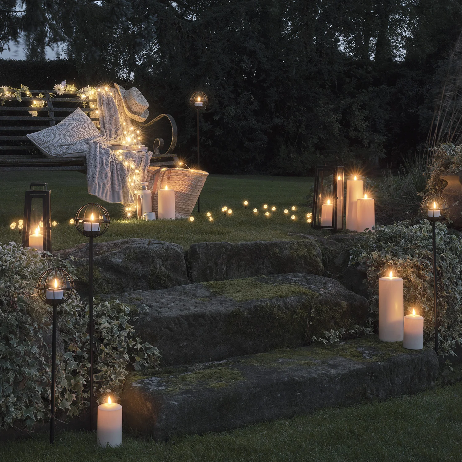20 Pacific Mini Bubble Solar Stake Lights - Image 2
