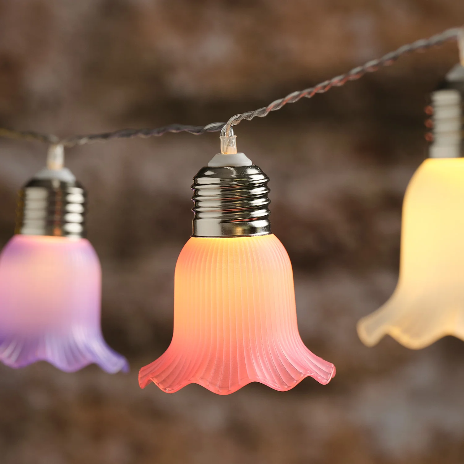 10 Pastel Petal Solar Fairy Lights - Image 3