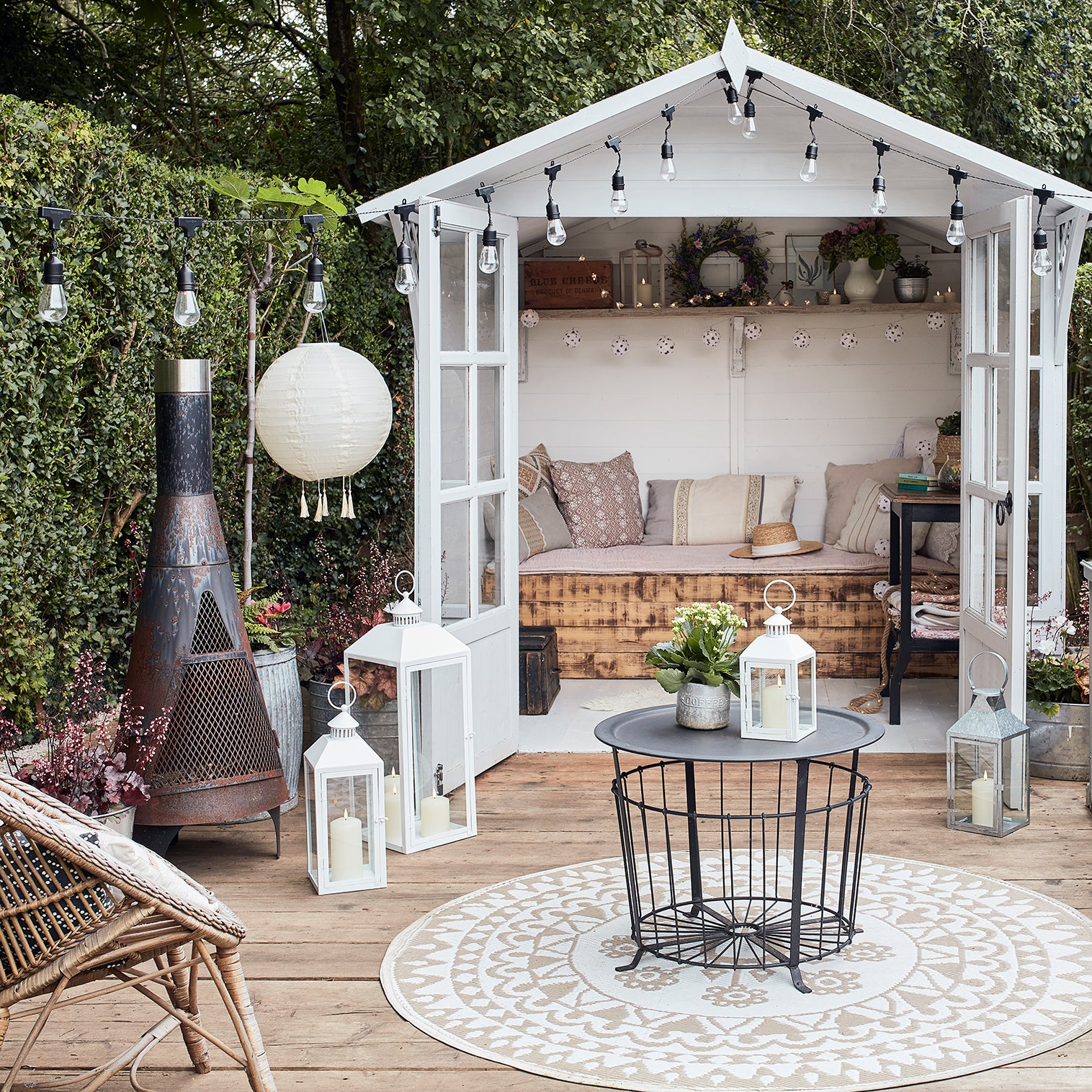 Perth White Garden Lantern Trio with TruGlow® Candles - Image 6
