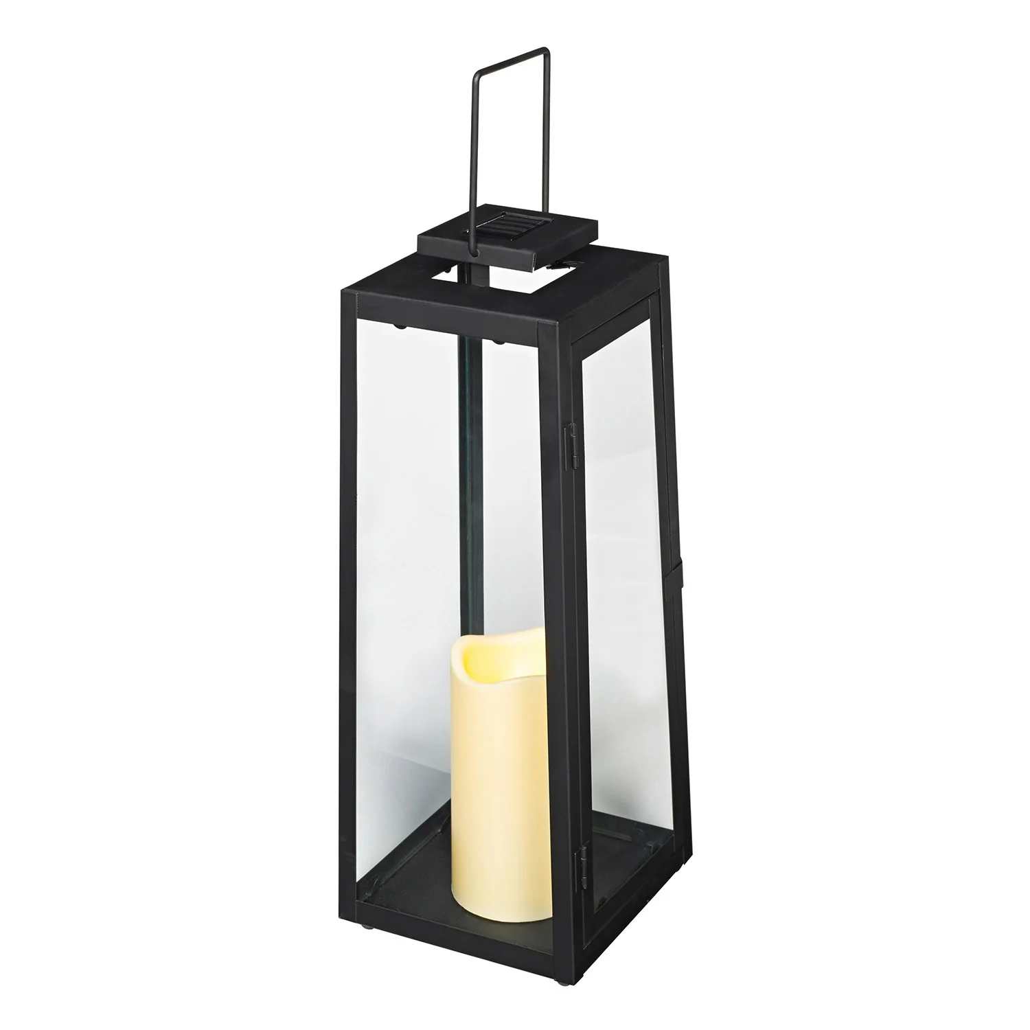 Porto Large Solar Metal Garden Lantern - Image 8