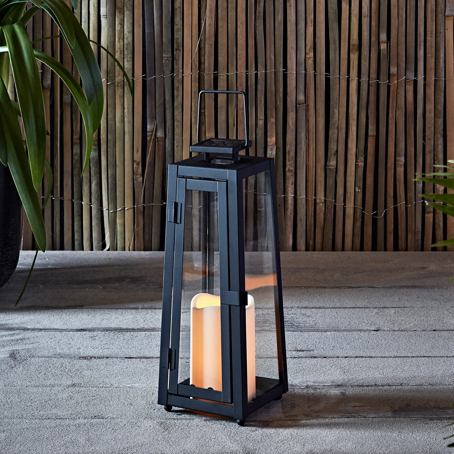 Porto Solar Metal Garden Lantern - Image 5