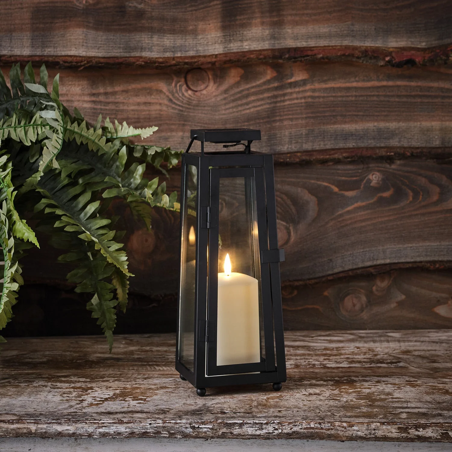 Porto Solar Metal Lantern Duo with TruGlow® LED Candles - Image 5