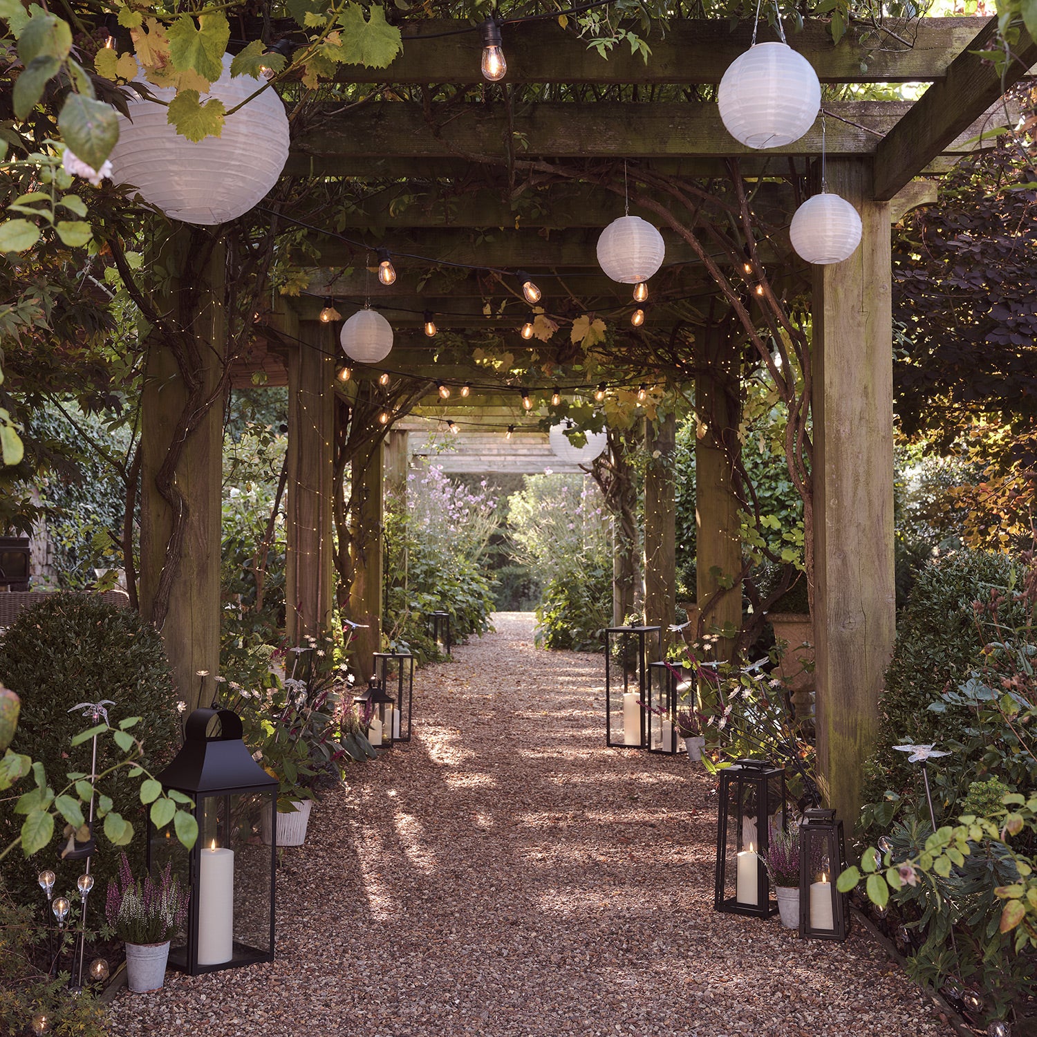 Porto Solar Metal Lantern Trio with TruGlow® Candles - Image 8