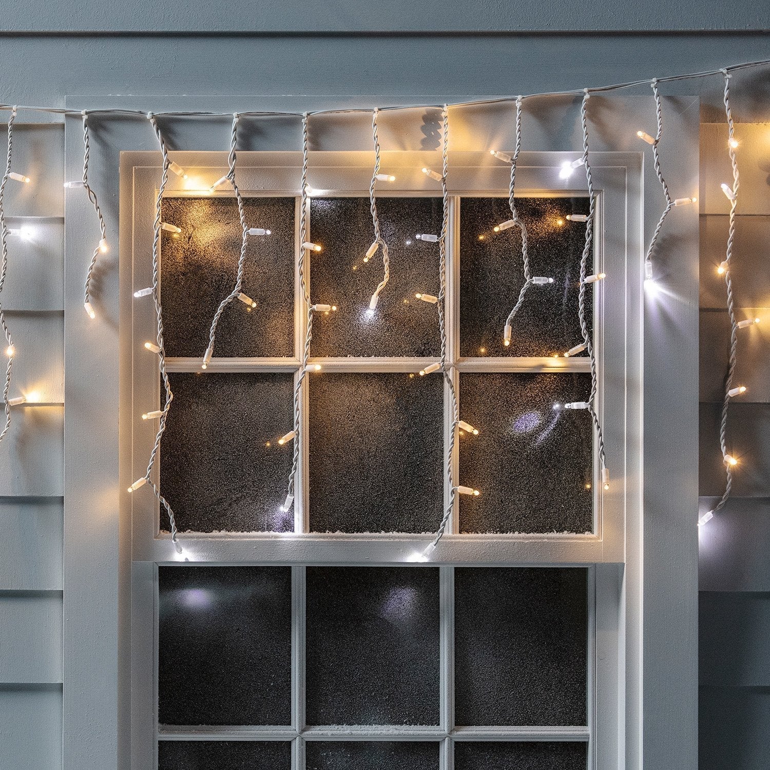 Pro Connect 14m 700 Warm White Sparkling Connectable Icicle Lights White Cable - Image 2