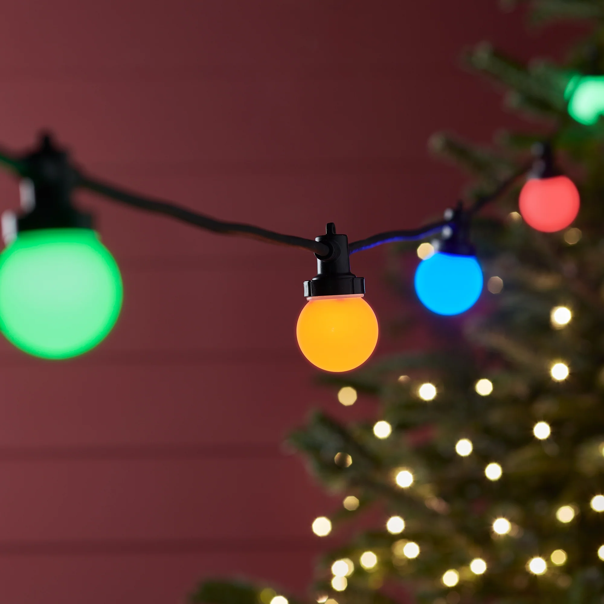 Pro Connect 5m 10 Multi Coloured Connectable Festoon Lights Black Cable - Image 4