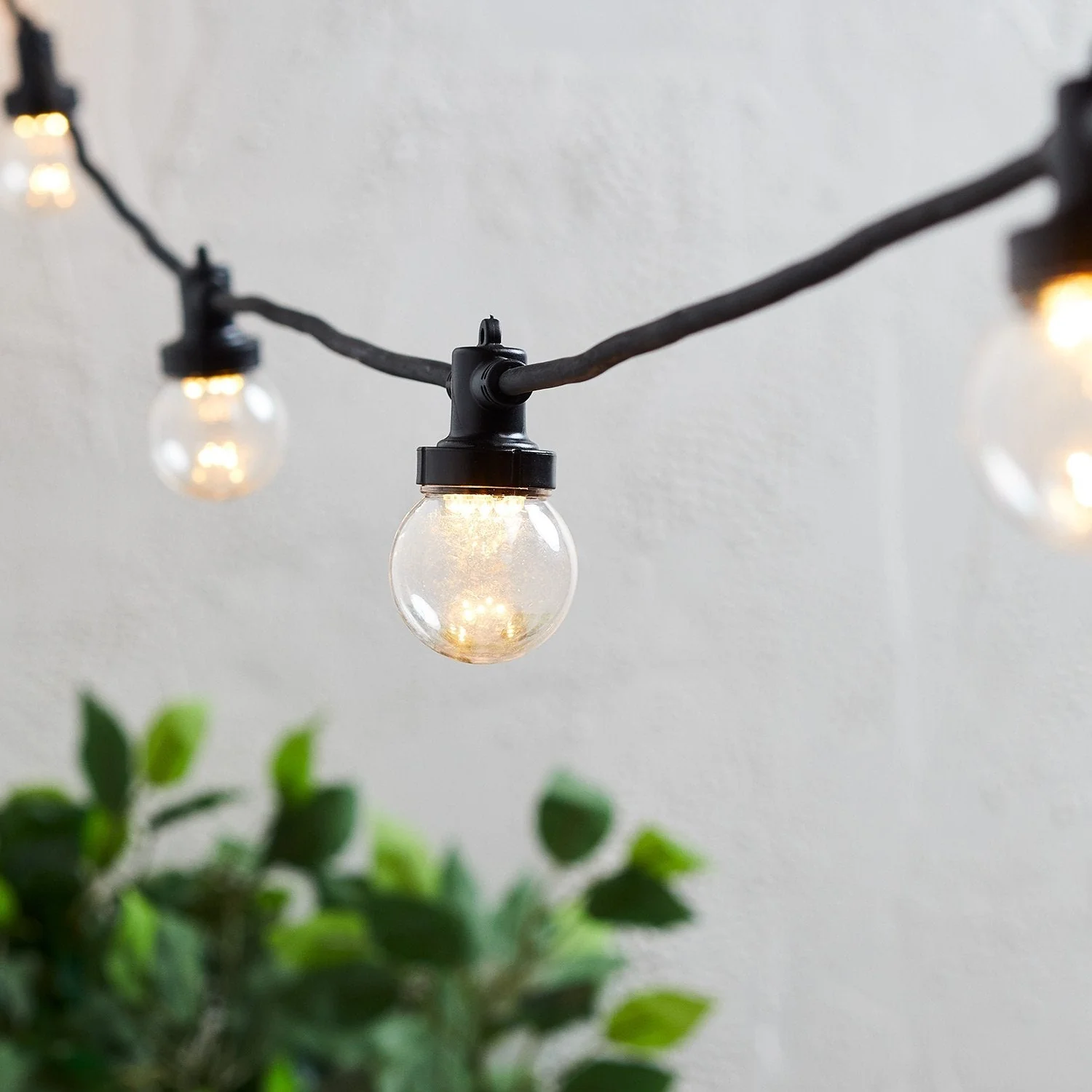 Pro Connect 90m 180 Warm White Connectable Festoon Lights Clear Cap Black Cable - Image 3