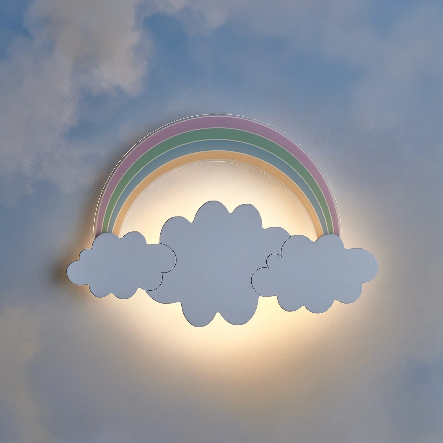 Rainbow & Cloud Children's Wall Light - Image 2