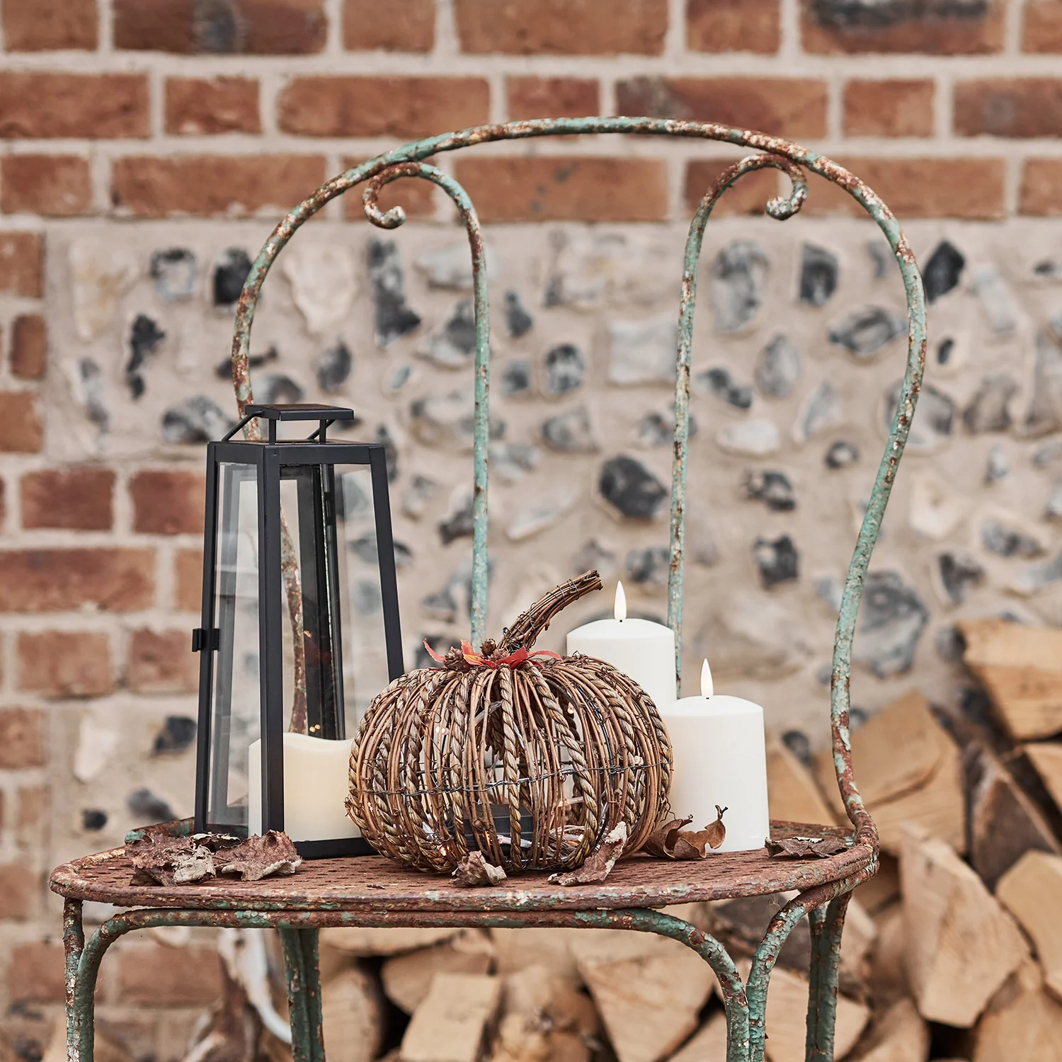 Rattan LED  Pumpkin - Image 3