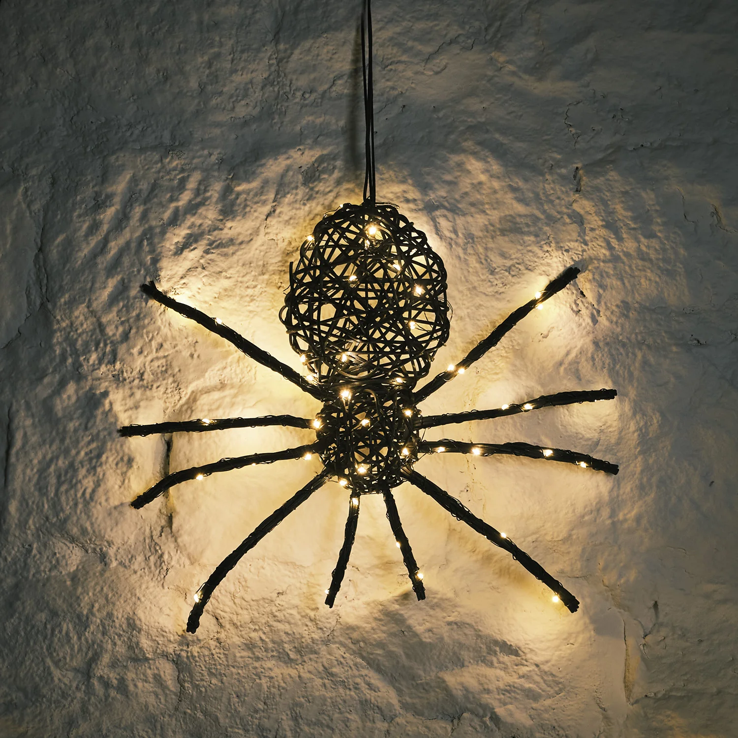 Rattan Spider, Bat & Witches' Hat LED Halloween Figures Bundle - Image 4