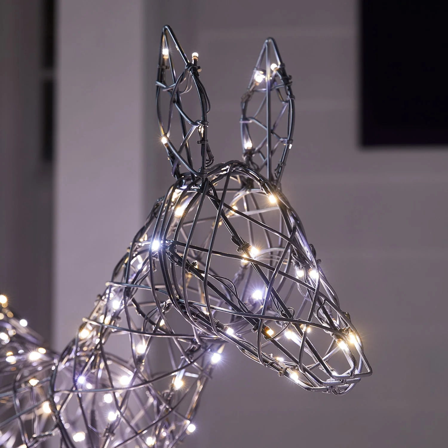 Set of 3 Regular Harlow Rattan Dual Colour LED Light Up Reindeer Family - Image 12