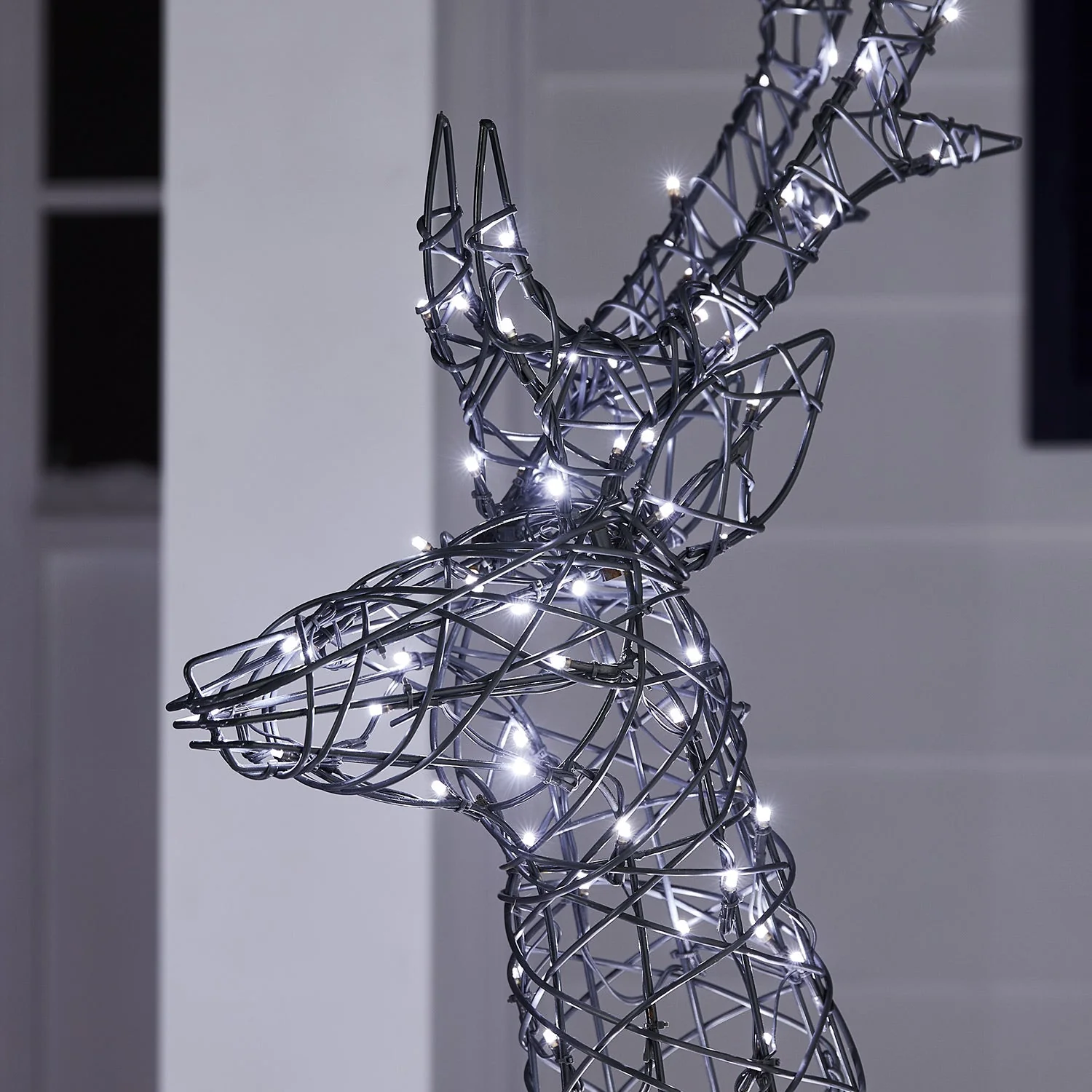 Set of 3 Regular Harlow Rattan Dual Colour LED Light Up Reindeer Family - Image 11
