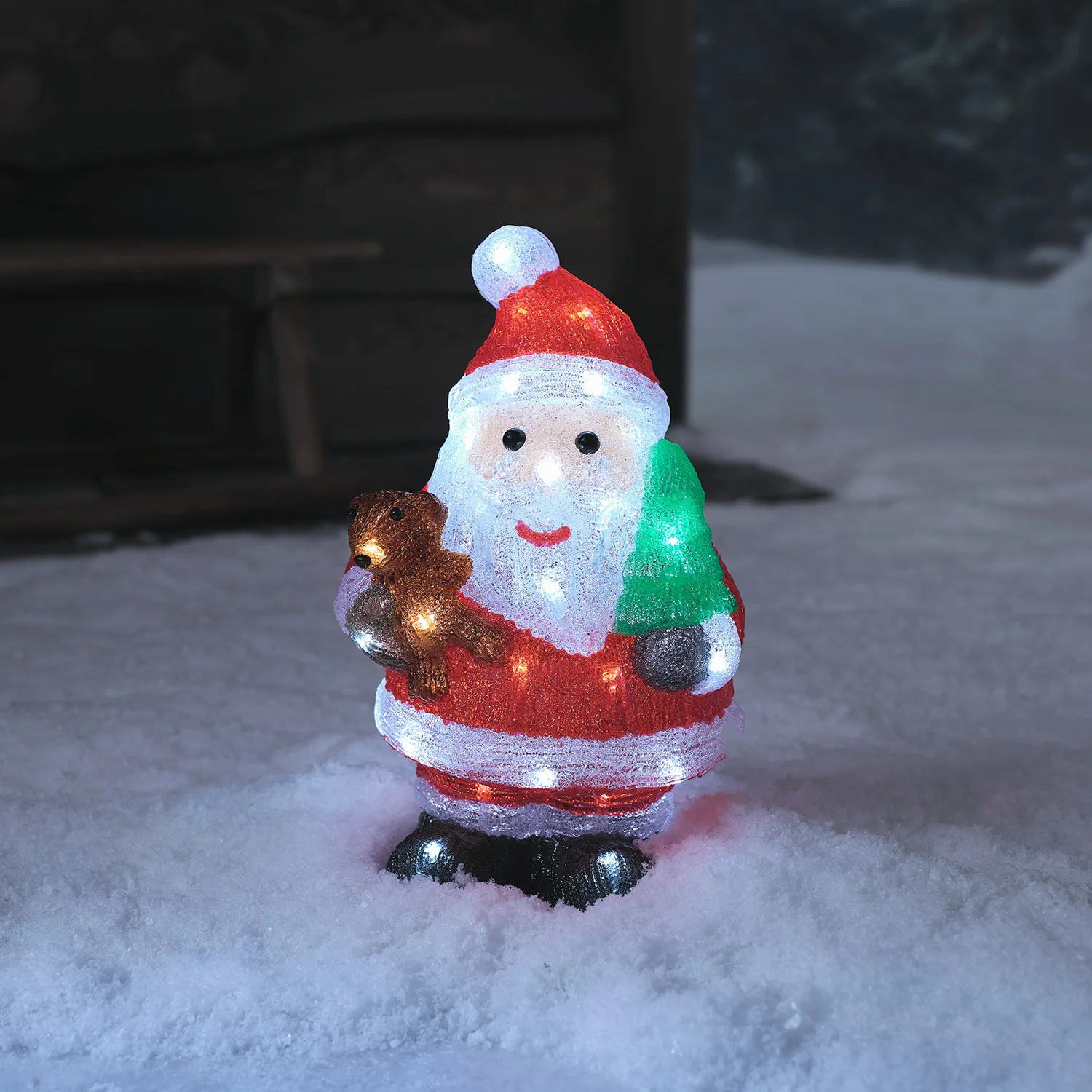 32cm Penguin & Santa LED 3D Acrylic Figure Duo - Image 3