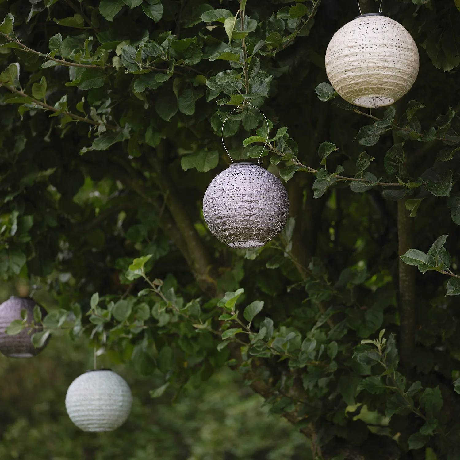 Set of 3 Scandi Tyvek Solar Lanterns - Image 4