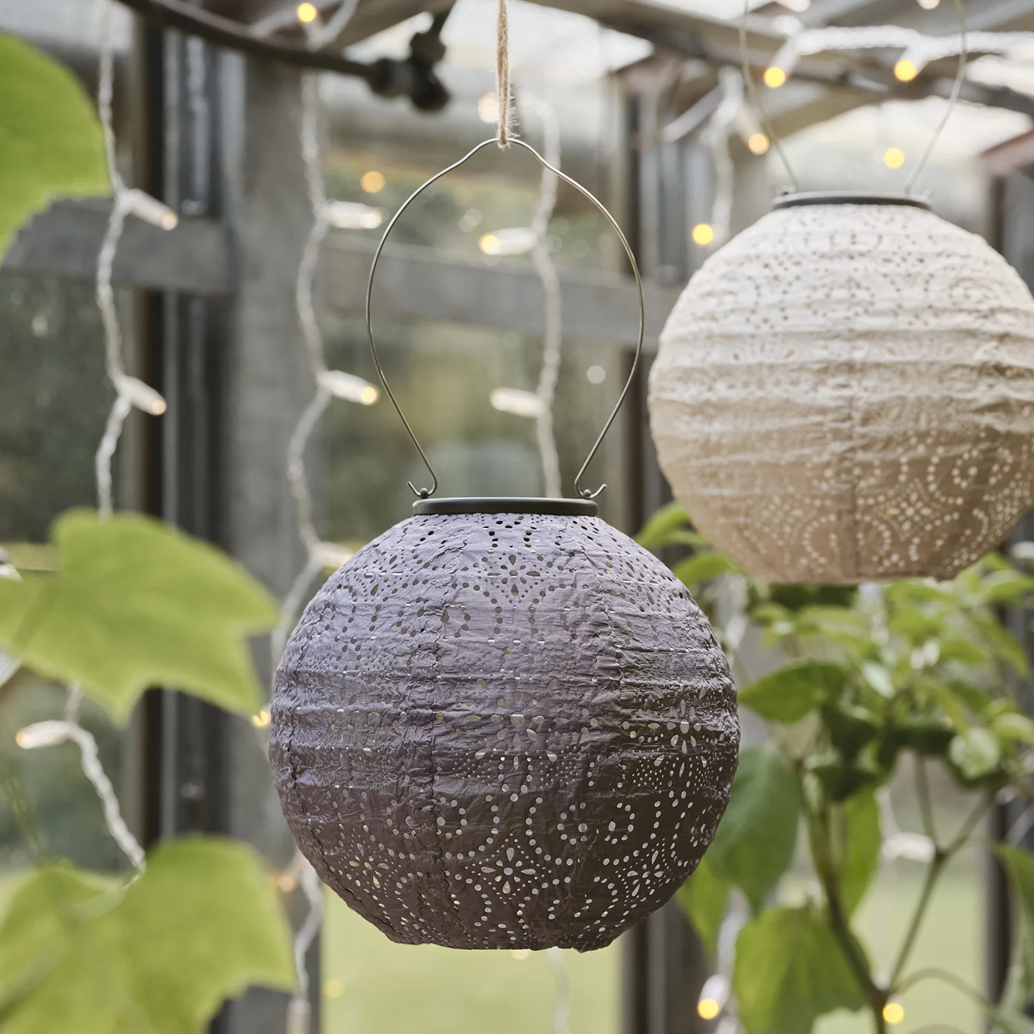 Set of 3 Scandi Tyvek Solar Lanterns - Image 5