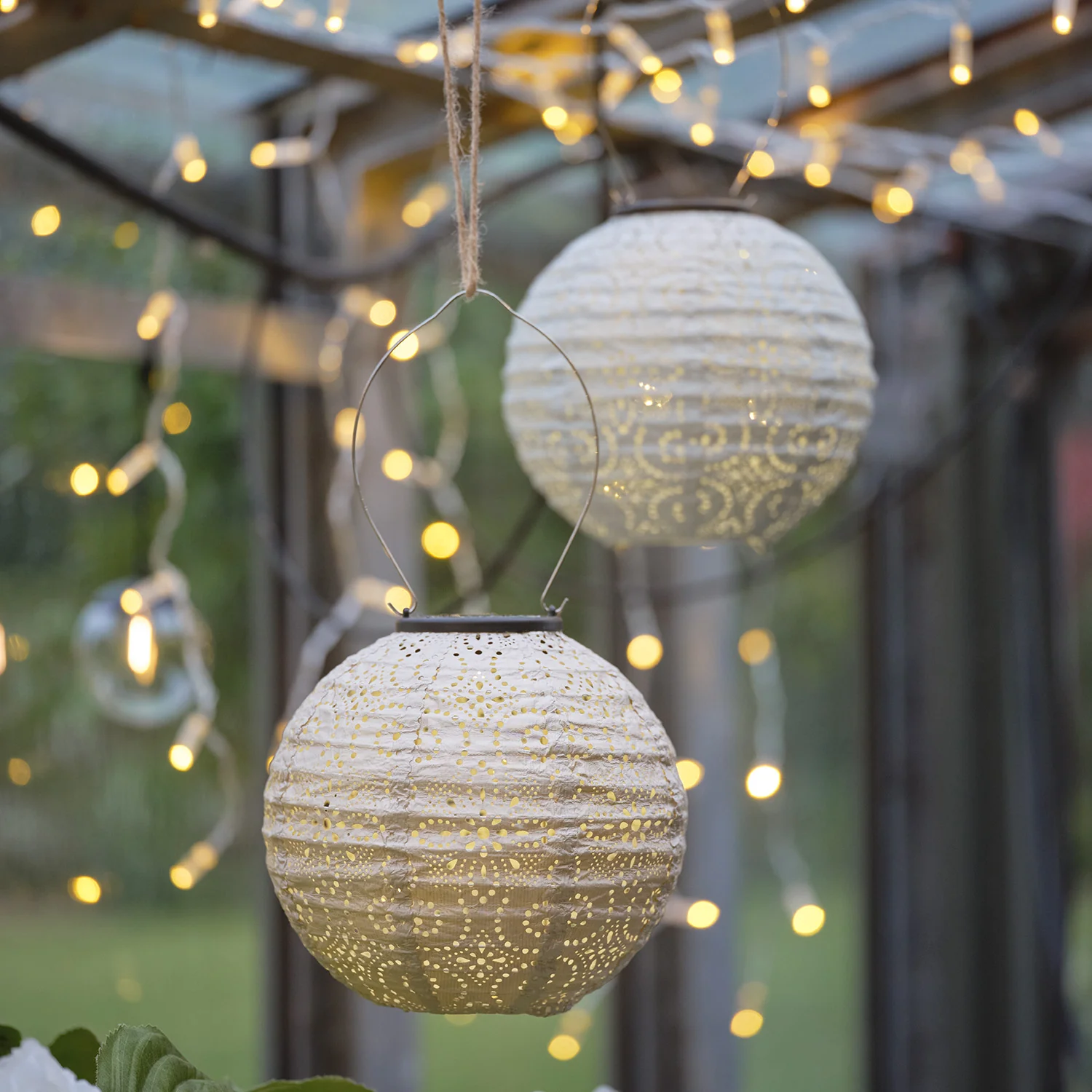 Set of 3 Scandi Tyvek Solar Lanterns - Image 8