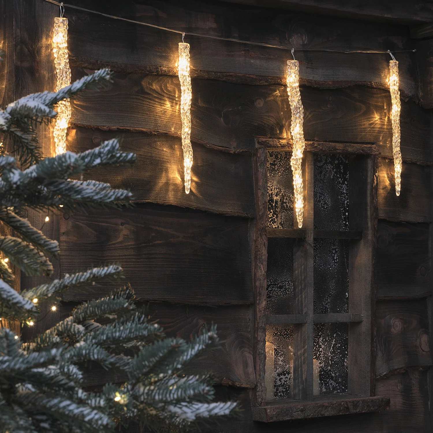 Set of 10 Warm White Acrylic Icicle Lights - Image 2