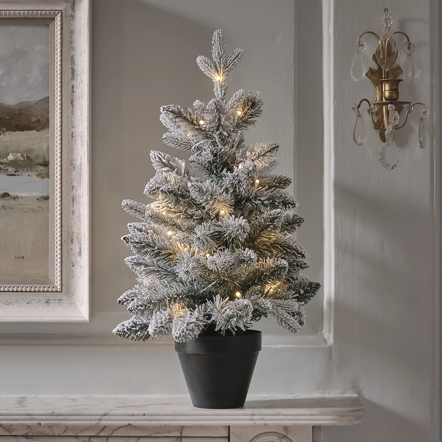 Pre Lit Snowy Christmas Tree Duo - Image 3