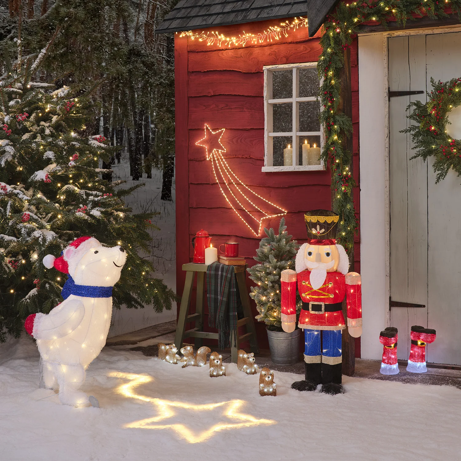 Set of 2 Santa’s Boots Acrylic Stake Lights - Image 3