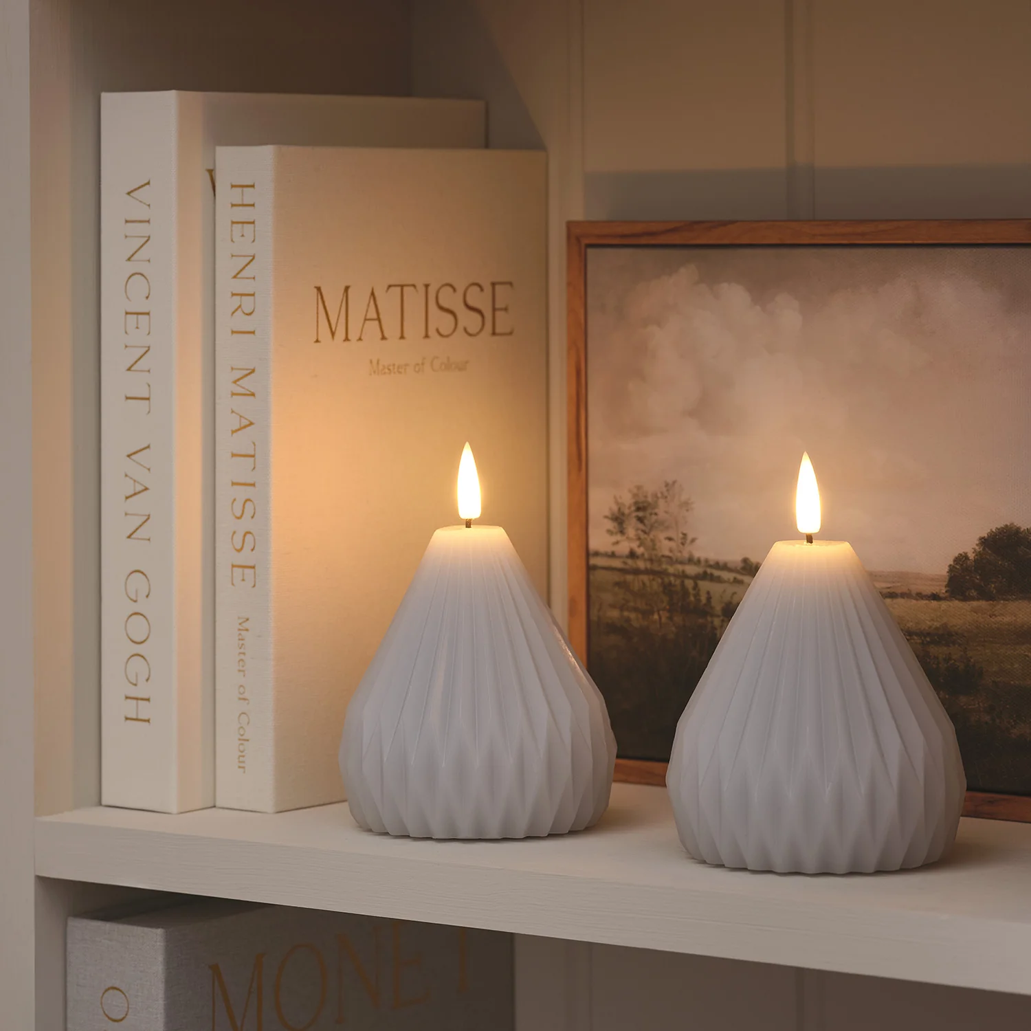 Set of 2 TruGlow® Sculpted LED Pear Candles with Remote Control - Image 6