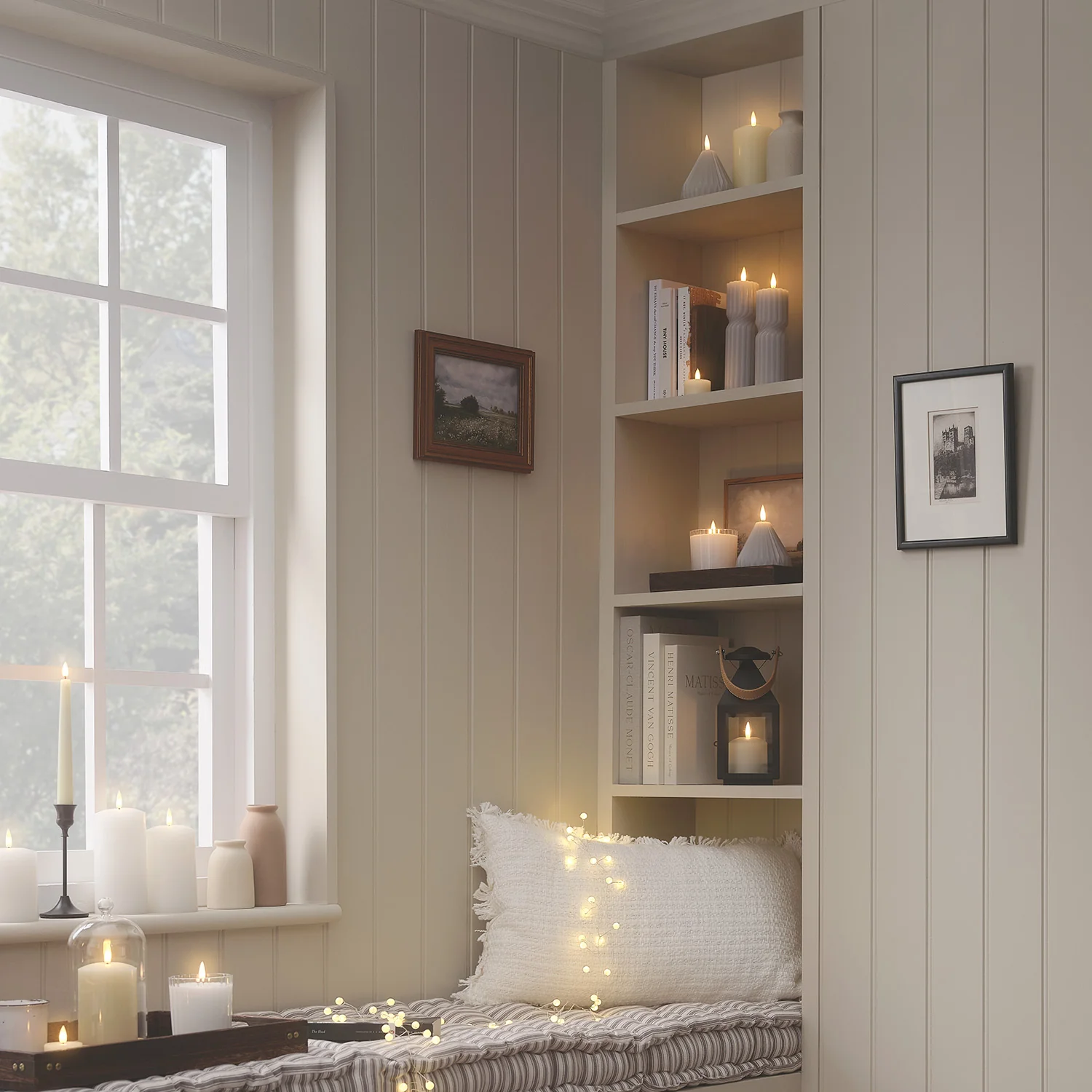 TruGlow® Grey Twist LED Pillar Candle Duo with Remote Control - Image 4