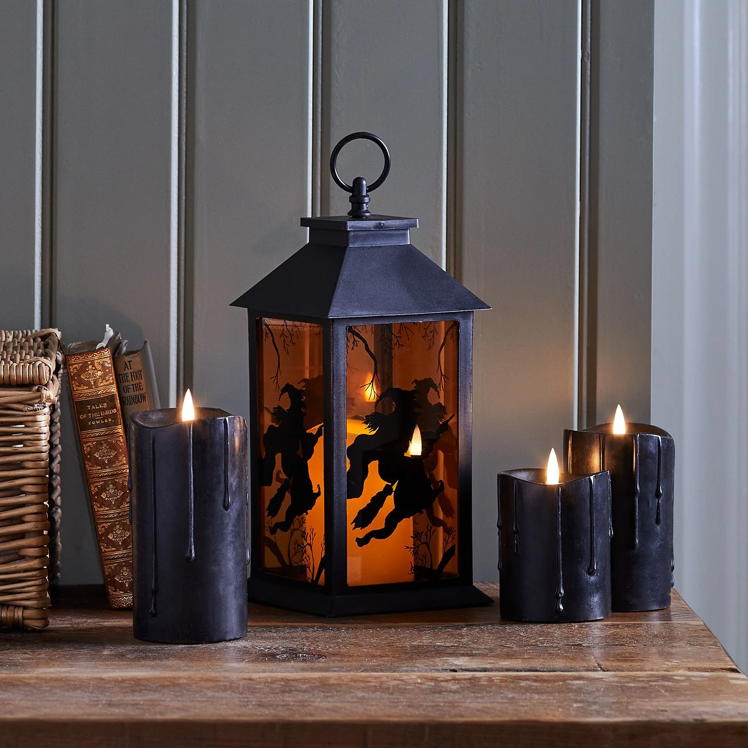 TruGlow® Black Dripping Wax LED Pillar Candle Trio - Image 5