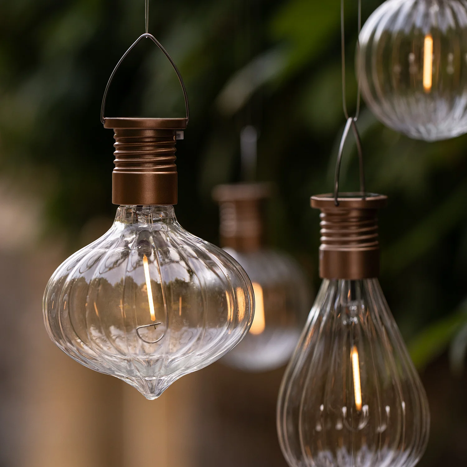 Set of 3 Warm White Hanging Solar Lights - Image 7