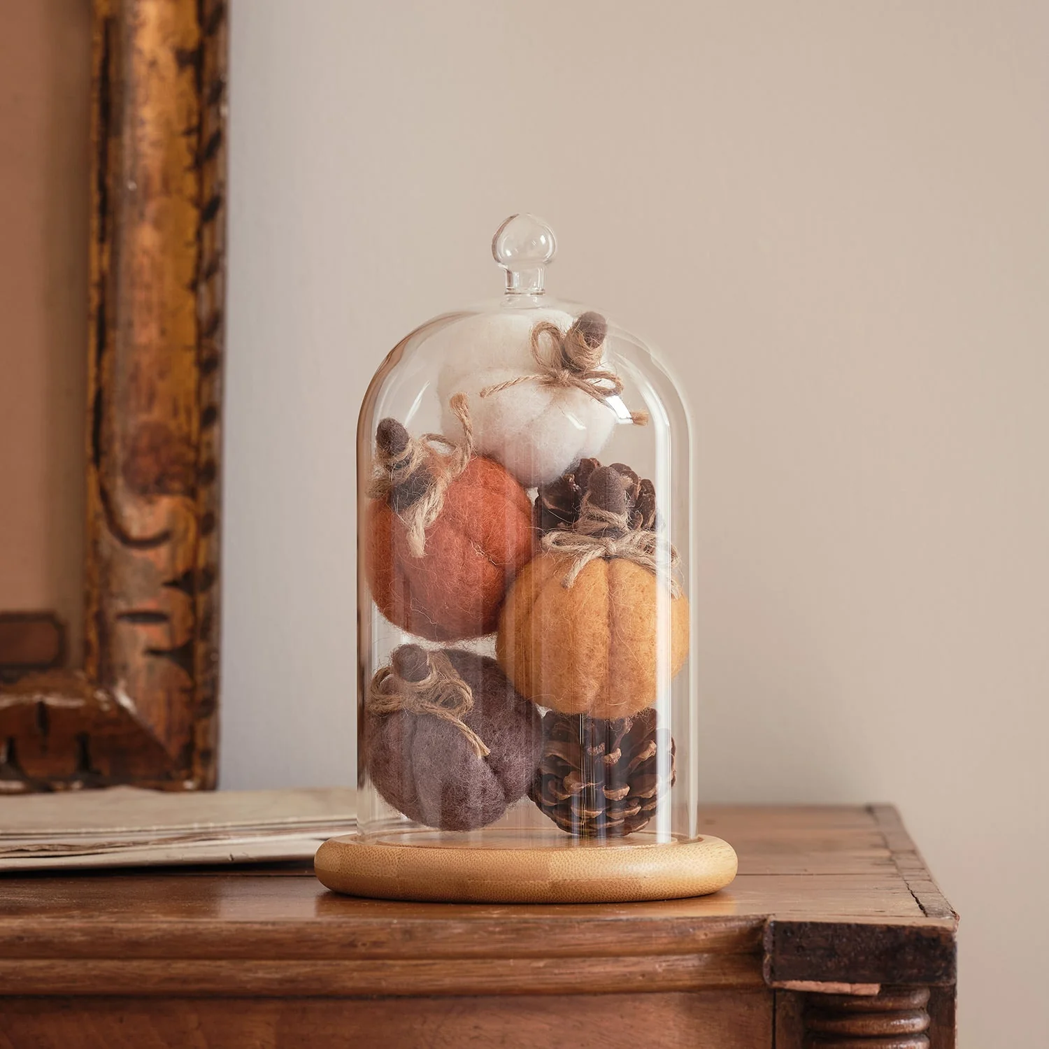 Set of 4 Felt Pumpkin Table Decorations - Image 2