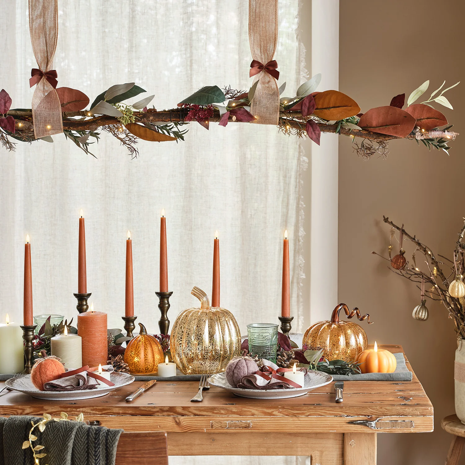Set of 4 Felt Pumpkin Table Decorations - Image 7